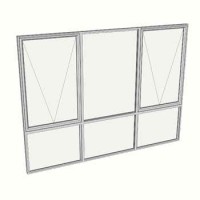 1800 x 2410 3 light awning window with lowlights