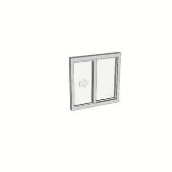 600 x 610 2 Light Sliding Window