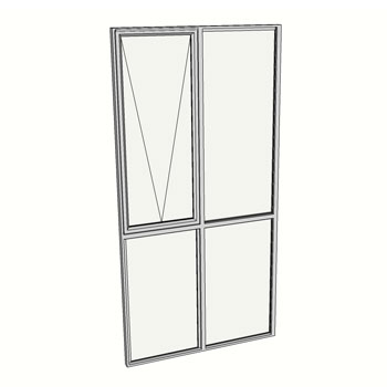 2400 x 1210 2 Light Awning Window with Lowlights