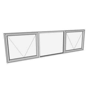 600 x 2110 3 Light Awning Window