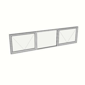 600 x 2410 3 Light Awning Window