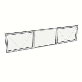 600 x 2710 3 Light Awning Window