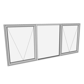 900 x 2110 3 Light Awning Window