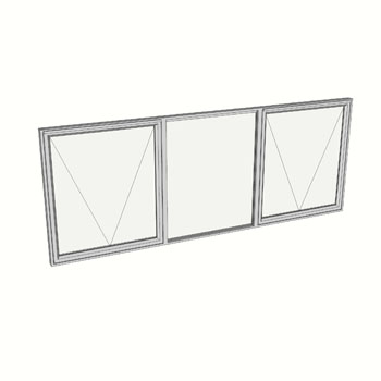 900 x 2410 3 Light Awning Window