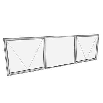 900 x 3010 3 Light Awning Window