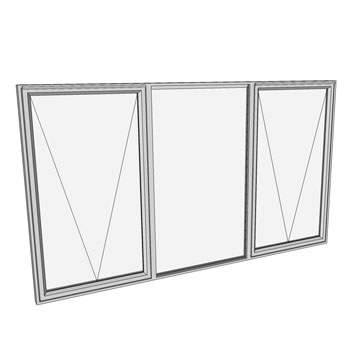 1200 x 2110 3 Light Awning Window