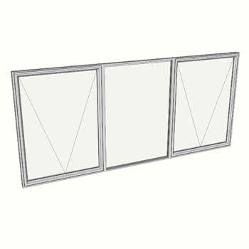 1200 x 2710 3 Light Awning Window