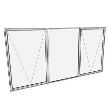 1500 x 2710 3 Light Awning Window