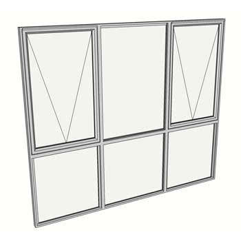 1800 x 2110 3 Light Awning Window with Lowlights
