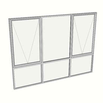 1800 x 2410 3 Light Awning Window with Lowlights