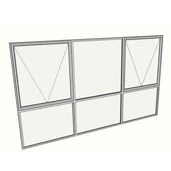 1800 x 3010 3 Light Awning Window with Lowlights