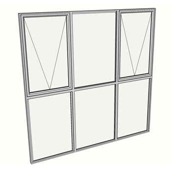 2100 x 2110 3 Light Awning Window with Lowlights