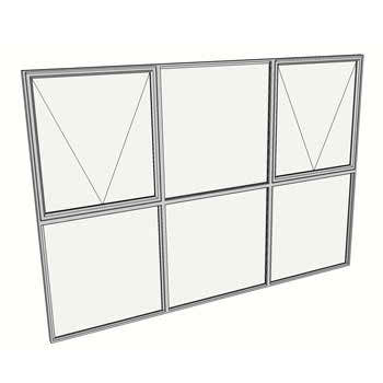 2100 x 2710 3 Light Awning Window with Lowlights
