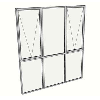 2400 x 2110 3 Light Awning Window with Lowlights