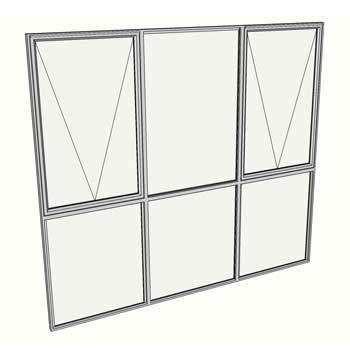 2400 x 2710 3 Light Awning Window with Lowlights