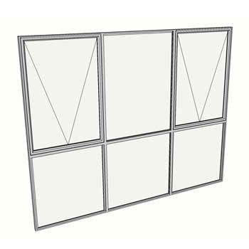 2400 x 3010 3 Light Awning Window with Lowlights
