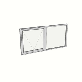 600 x 1210 2 Light Awning Window