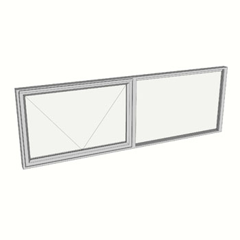 600 x 1510 2 Light Awning Window