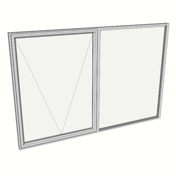 1500 x 1810 2 Light Awning Window