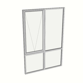 1800 x 1210 2 Light Awning Window with Lowlights