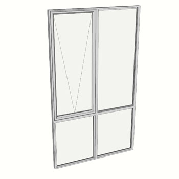 2100 x 1210 2 Light Awning Window with Lowlights