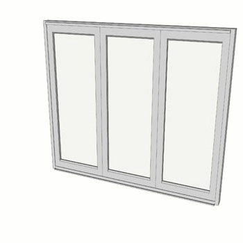 2100 x 2400 3 Panel Bifold Door