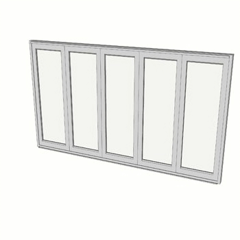 2100 x 3940 5 Panel Bifold Door