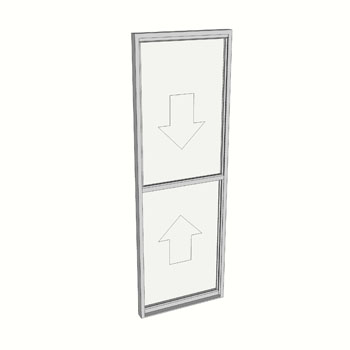 1800 x 610 1 Light Double Hung Window