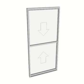1500 x 910 1 Light Double Hung Window
