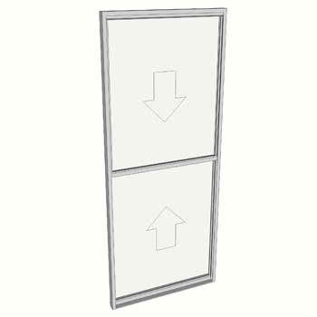 2100 x 910 1 Light Double Hung Window