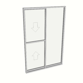 1800 x 1210 2 Light Double Hung Window
