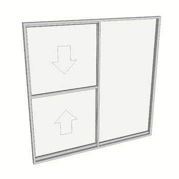 1800 x 1810 2 Light Double Hung Window