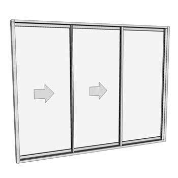 2100 x 2710 3 Panel Stacking Door