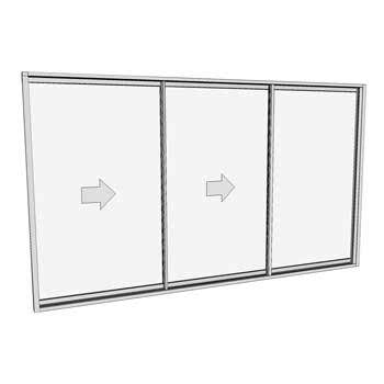2100 x 3610 3 Panel Stacking Door