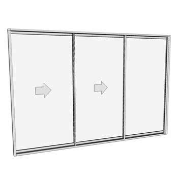 2400 x 3610 3 Panel Stacking Door