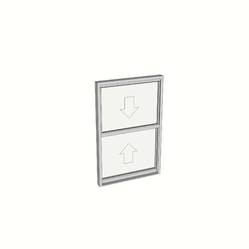 900 x 610 1 Light Double Hung Window