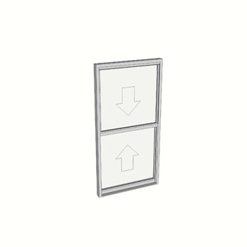 1200 x 610 1 Light Double Hung Window