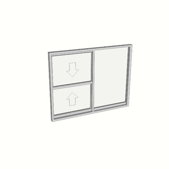 900 x 1210 2 Light Double Hung Window