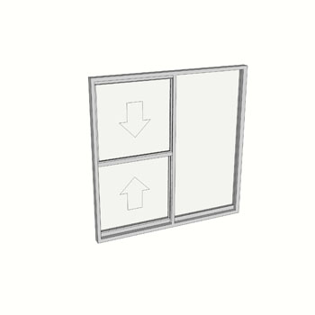 1200 x 1210 2 Light Double Hung Window