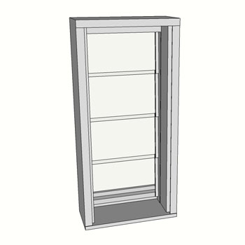 634 x 450 1 Light Louvre Window