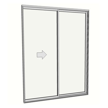 2400 x 1810 2 Panel Sliding Door