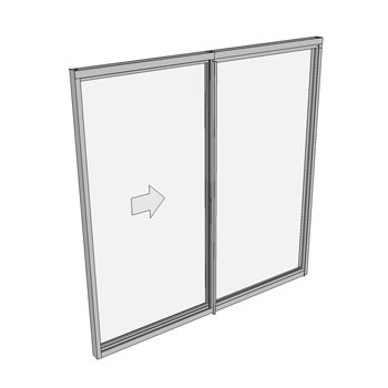 1500 x 1210 2 Light Sliding Window