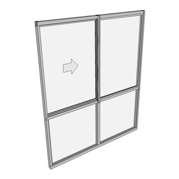 1800 x 1510 2 Light Sliding Window with Lowlights