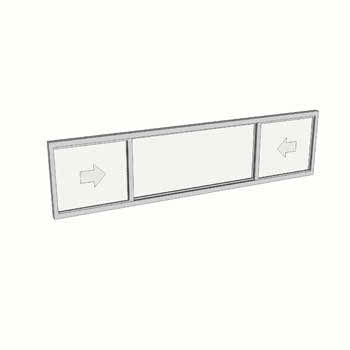 600 x 2410 3 Light Sliding Window