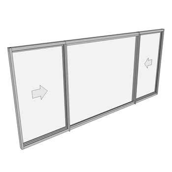 1200 x 2710 3 Light Sliding Window