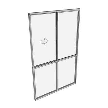 2400 x 1210 2 Light Sliding Window with Lowlights