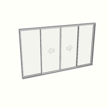 2100 x 2988 4 Panel Sliding Door