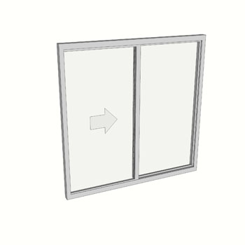 1200 x 1210 2 Light Sliding Window