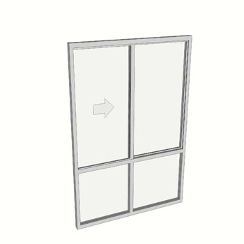 1800 x 1210 2 Light Sliding Window with Lowlights