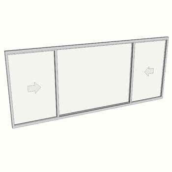 1200 x 3010 3 Light Sliding Window